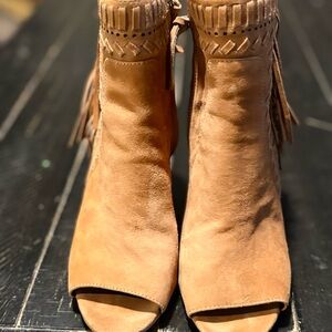 Rebecca Minkoff Tan Suede Ankle Booties
